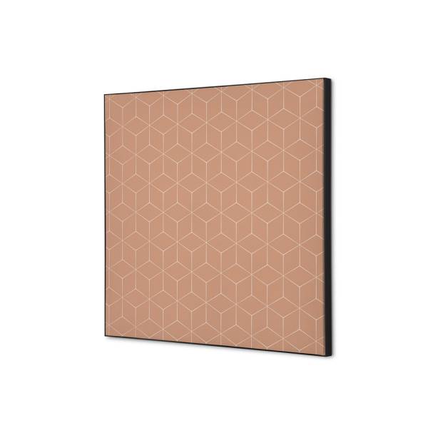 Spannstoff Wanddekoration SET 40 x 40 Hexagon Beige