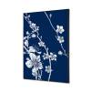 Spannstoff Wanddekoration SET 40 x 40 Japanische Kirschblüte Blau - 13